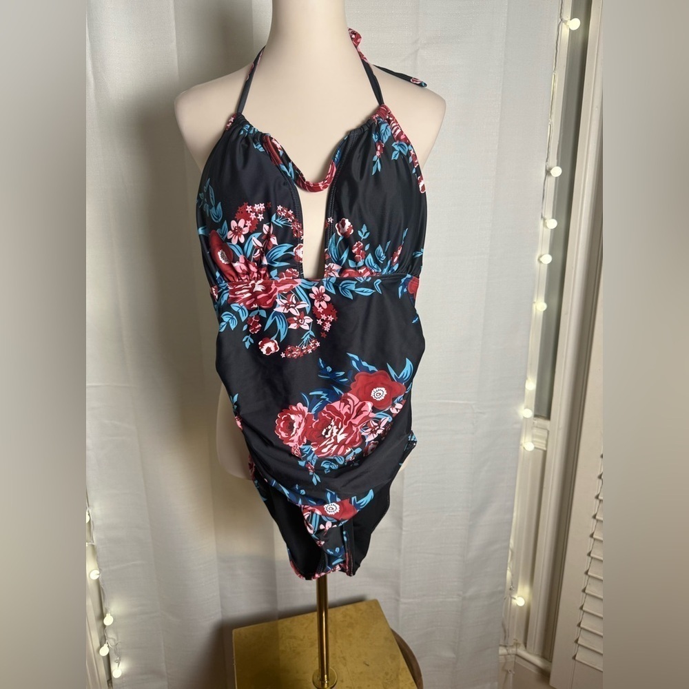 Floral Halter Swimsuit